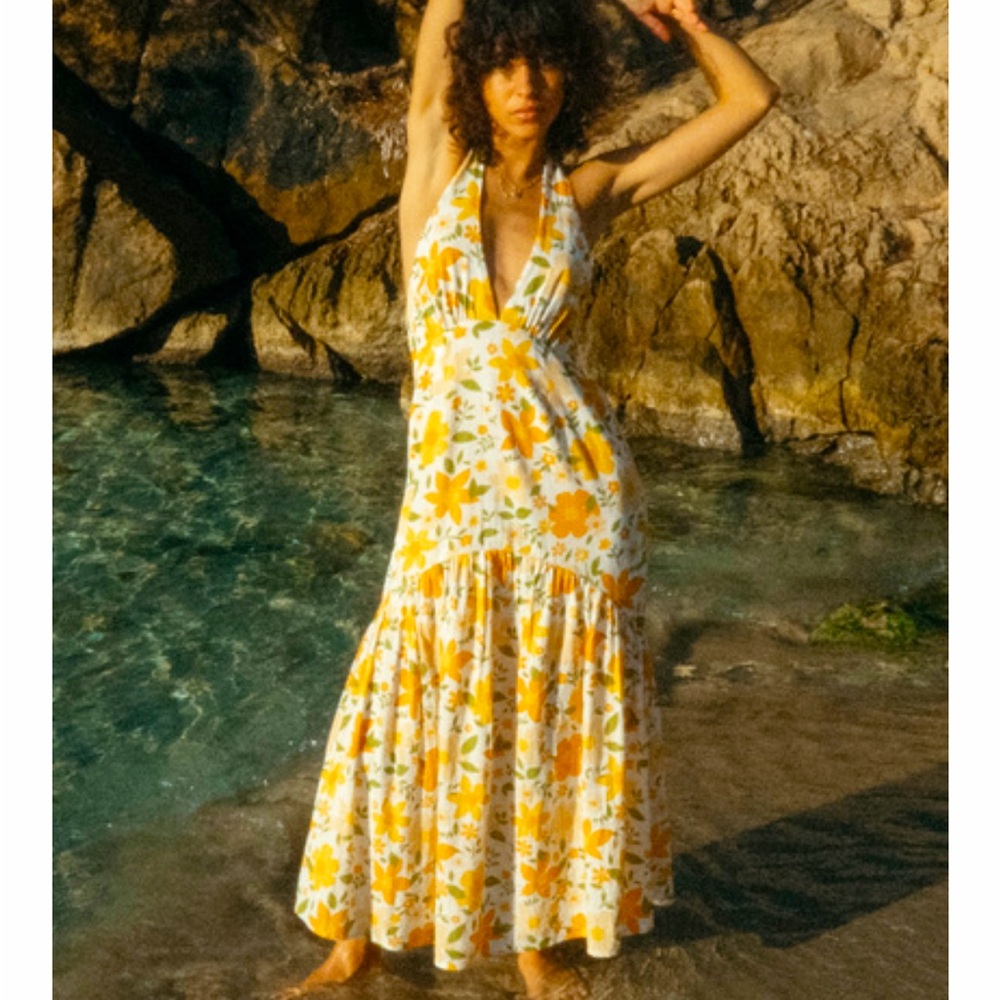 COPY - Billabong Feelin’ Retro Floral Maxi Dress Size Medium